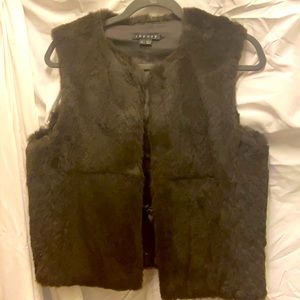 Theory tie front Rabbit Fur Vest
